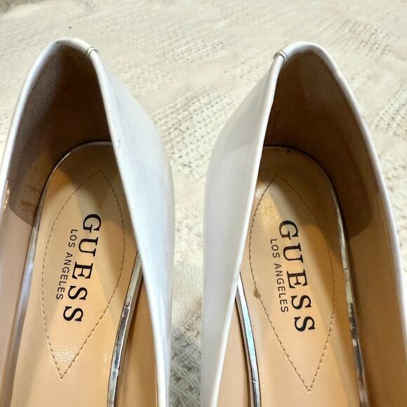 Guess Los Angeles patent 8 1/2 platform peep toe pump 4.5 inch heels 2675 - Picture 8 of 11